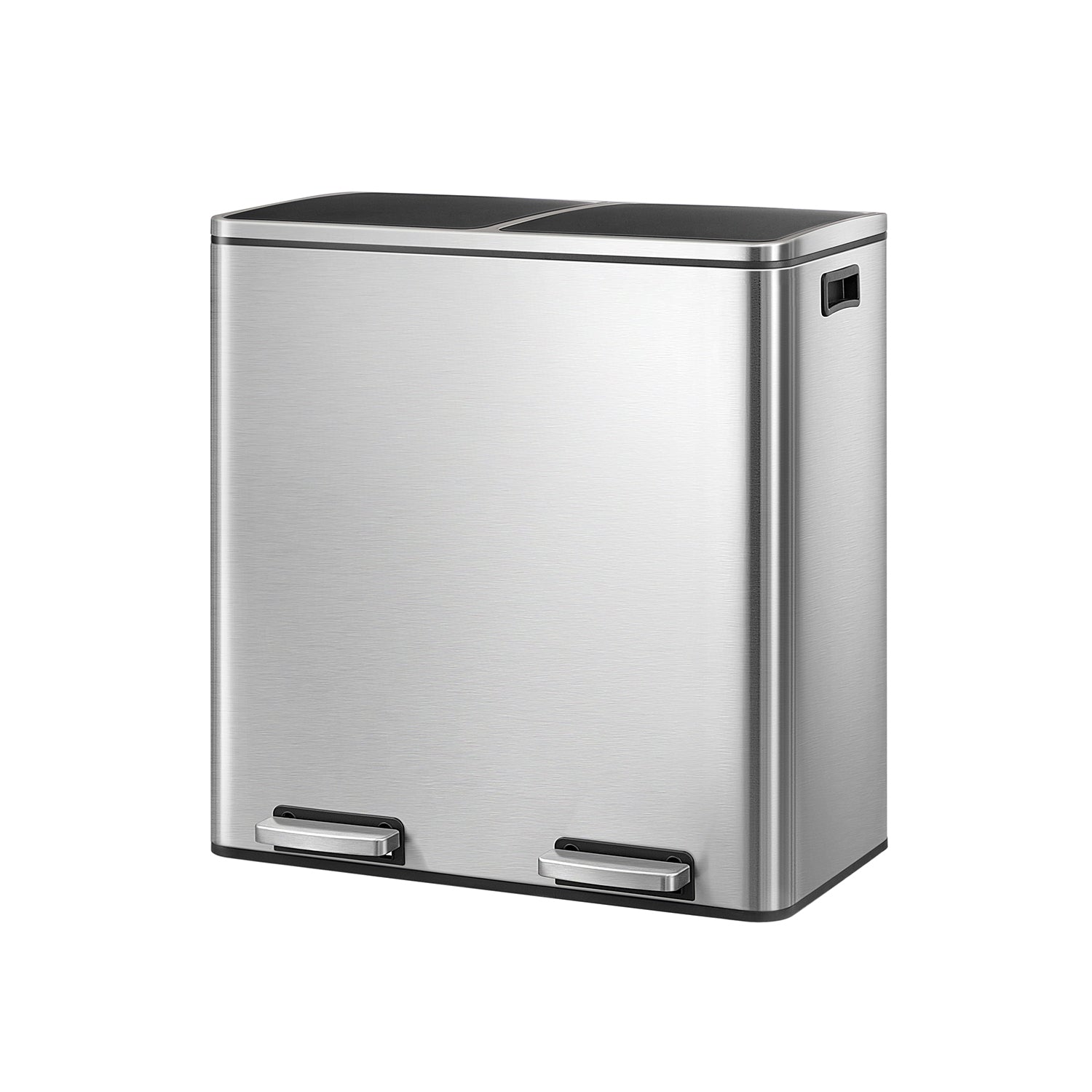 Neu Mülleimer Silbern-Schwarz