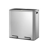 Neu Mülleimer Silbern-Schwarz