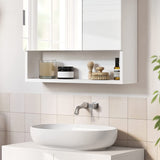 Spiegelschrank Badezimmerschrank 54 x 15 x 55 cm Weiß