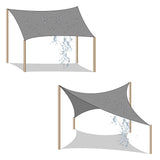 Sonnensegel aus HDPE 2 x 3 m Weiß