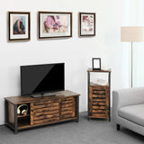 TV-Lowboard TV-Ständer 110 x 40 x 45 cm Vintagebraun-Schwarz