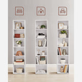 Bücherregal Aufbewahrungsregal 40 x 24 x 178,5 cm Weiß