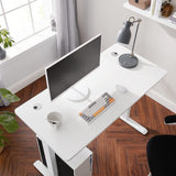 Schreibtisch Computertisch 120 x 60 x (73-114) cm Weiß