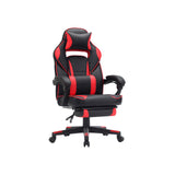 Gaming Stuhl mit Fußstütze bis 150 kg belastbar Schwarz-Rot