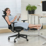 Bürostuhl Schreibtischstuhl mit Lordosenstütze bis 150 kg belastbar Schwarz