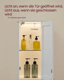 NEU Badschrank mit Beleuchtung und verstellbaren Ablagen wolkenweiß
