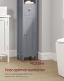 NEU Badschrank schmal mit verstellbaren Ablagen taubengrau