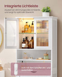 NEU Badschrank mit LED Beleuchtung und verstellbarer Ablagen weiß