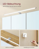 NEU Badezimmerschrank mit LED-Beleuchtung 14,5 x 70 x 70 cm