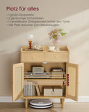 NEU Sideboard Rattan-Optik mit Schubladen eichenbeige