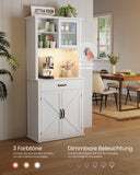 NEU Sideboard mit LED Türen Schubladen wolkenweiß