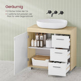 NEU Waschbeckenunterschrank mit 3 großen Schubladen 30 x 70 x 64 cm weiß