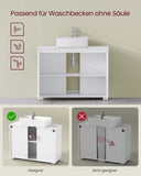 NEU Waschbeckenunterschrank 80 cm 2 Fächer weiß