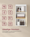 NEU Badezimmerschrank hängend mit Tür 30 x 40 x 80 cm wolkenweiß-naturbeige