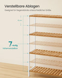NEU Badezimmerregal aus Bambus 26 x 60 x 100 cm weiß-naturfarben weiß