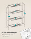 NEU Badezimmerregal aus Bambus 26 x 60 x 100 cm weiß-naturfarben weiß