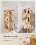 NEU Badezimmerregal mit 3 Ebenen schmal platzsparend naturbeige