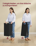 NEU Wäschekorb 2 Fächer mit Ablage 2 x 46 L grau-braun