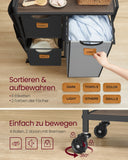 NEU Wäschekorb 3 Fächer kastanienbraun tintenschwarz-taubengrau