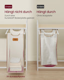 NEU Wäschekorb 4 Fächer naturbeige-kamelbraun cremeweiß