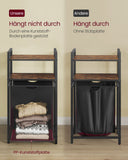 NEU Wäschekorb 2 Ablagen ausziehbar 65L braun