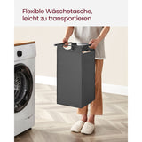 Neu Wäschekorb mit 1 Ablage 3 x 38 L Schwarz-Grau