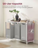 NEU Wäschekorb mit Ablage 120 L, 92,5 x 33 x 72 cm Grau Weiß