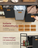 NEU Wäschekorb 3 Fächer mit Rollen und abnehmbaren Taschen