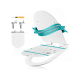 NEU Toilettensitz D-Form lang weiß