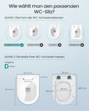 NEU Toilettensitz D-Form lang weiß