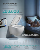 NEU Toilettensitz D-Form lang weiß