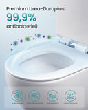 NEU Toilettensitz D-Form lang weiß