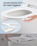 NEU Toilettensitz D-Form kurz weiß