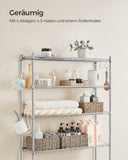 NEU 4-stöckiges Toilettenregal mit verstellbaren Ablagen 30 x 83 x 176 cm