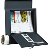 Neu Briefkasten 30,5 x 9,5 x 33,3 cm Anthrazit