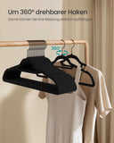 NEU 50er-Set Kleiderbügel 43,5 cm lang schwarz