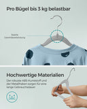 NEU 50er-Set Kinderkleiderbügel mit 360° drehbaren Haken taubengrau
