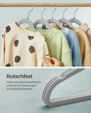 NEU 30er-Set Kinderkleiderbügel mit 360° drehbaren Haken taubengrau