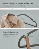 NEU 50er-Set Kleiderbügel 43 x 21 cm grau