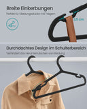 NEU 50er-Set Kleiderbügel Kunststoff 41,7 cm breit tintenschwarz