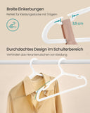 NEU 50er-Set Kleiderbügel Kunststoff 41,7 cm breit wolkenweiß