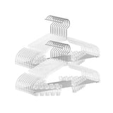 NEU 30er Set Kleiderbügel mit drehbaren Haken transparent