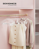 NEU 30er Set Kleiderbügel mit drehbaren Haken transparent