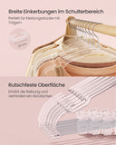 NEU 30er Set Kleiderbügel mit drehbaren Haken transparent