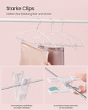 NEU 30er Set Kleiderbügel mit drehbaren Haken transparent