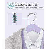 Neu 20er-Set Kleiderbügel Hellviolett-Silberfarben