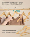 NEU 20er Set Kleiderbügel drehbar natur