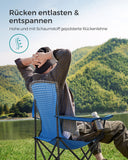 NEU 2er-Set Campingstühle gepolstert blau