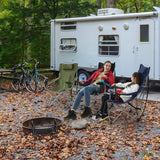 NEU 2er-Set Campingstühle mit Armlehnen schwarz