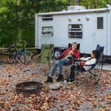NEU 2er-Set Campingstühle mit Kopfstütze schwarz